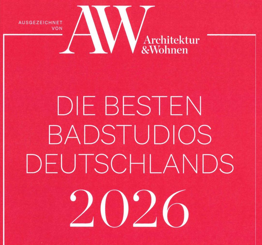 Zertifikat von AW Architektur und Wohnen für Auszeichnung Beste Badstudios.
