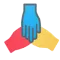 Icon drei Hände 