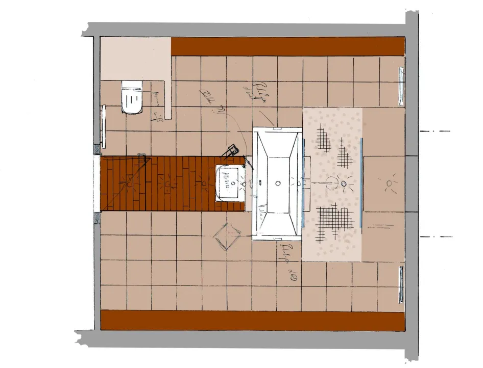 Jugendzimmer zum Badeparadies